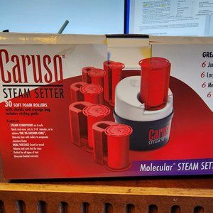 CARUSO 30 Piece Molecular Steam Hairsetter/Hot Rollers | 5 Size Rollers, Conditi